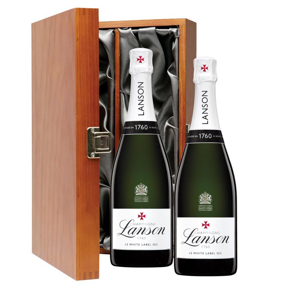 Lanson Le White Label Sec Champagne 75cl Twin Luxury Gift Boxed (2x75cl)